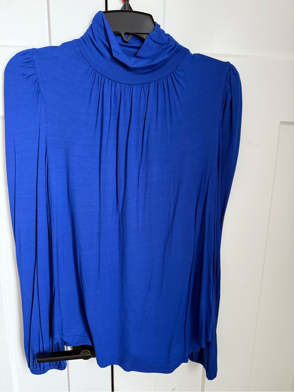 ADY P Royal Blue Mock Neck Long Sleeve Top size small. Like new.